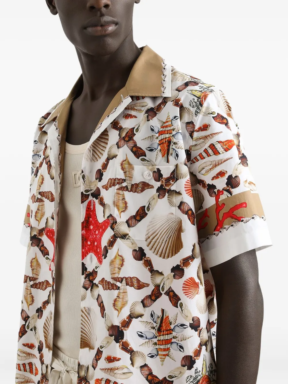 Dolce & Gabbana Overhemd met print Beige