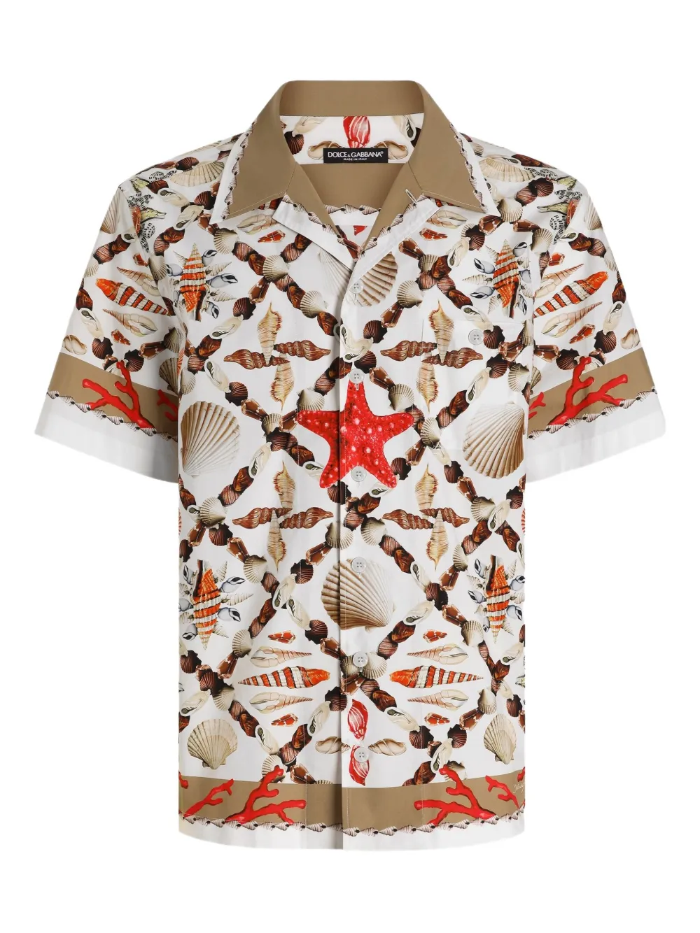 Dolce & Gabbana Overhemd met print Beige