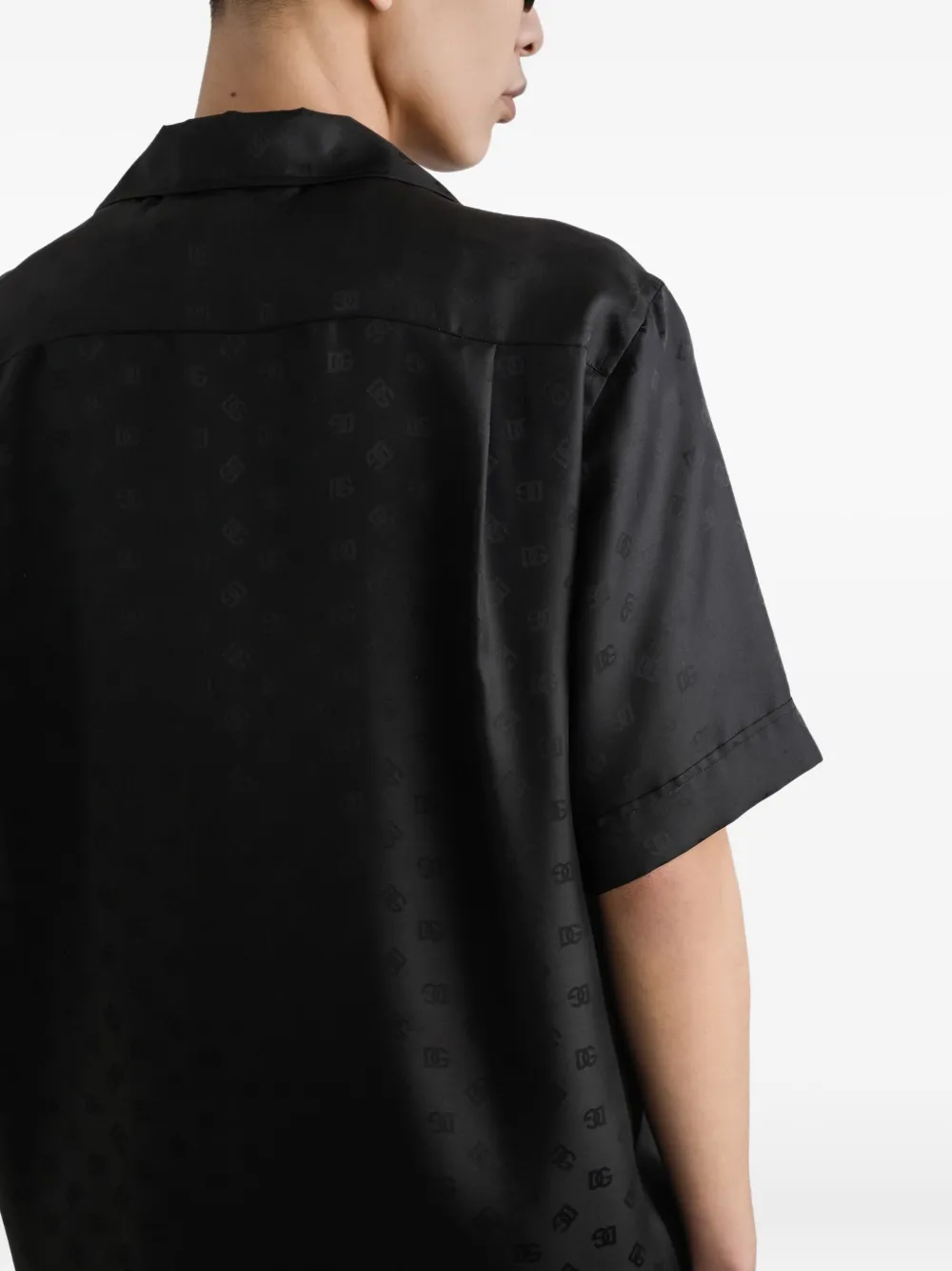 Dolce & Gabbana Hawaii overhemd met logoprint Zwart