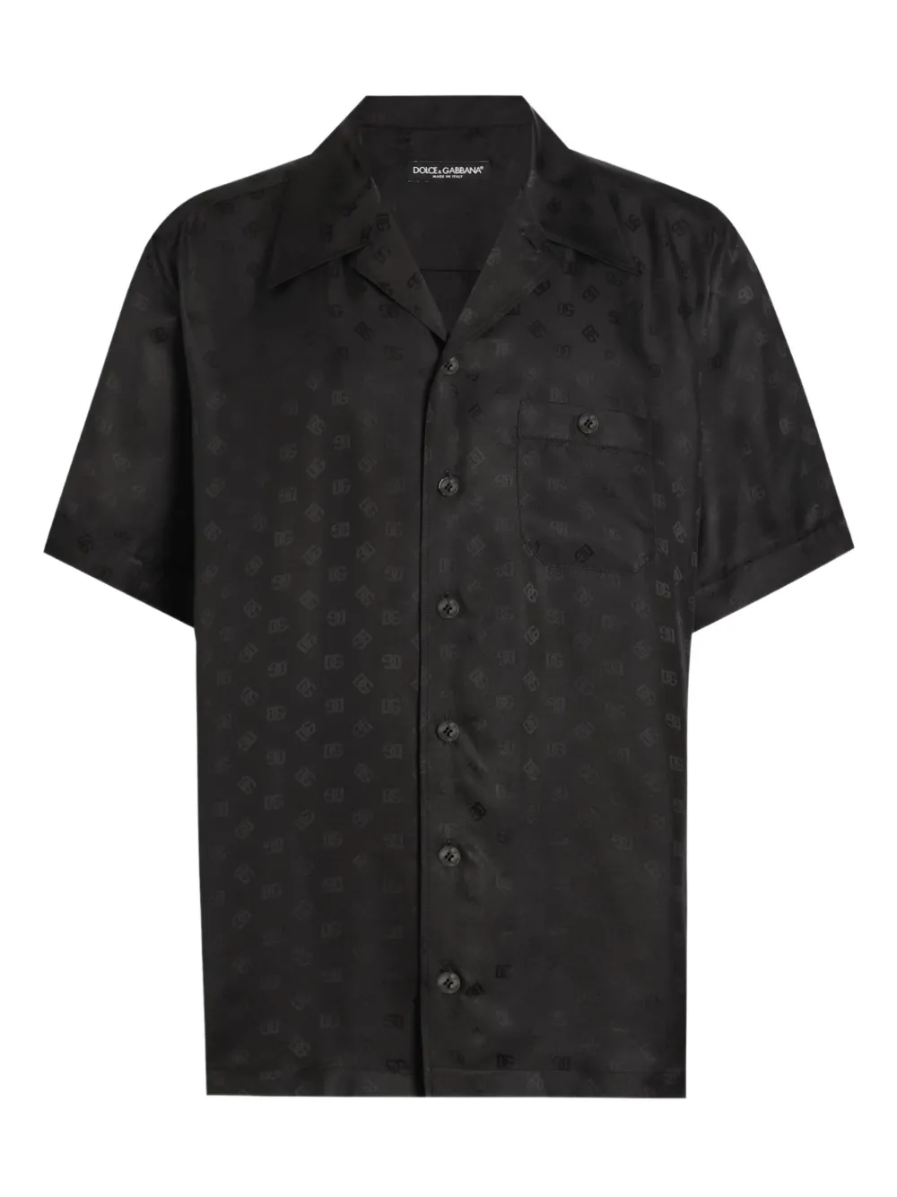 Dolce & Gabbana Hawaii overhemd met logoprint Zwart