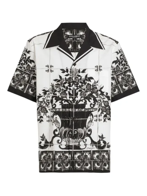 Dolce & Gabbana Hemd mit Majolica-Print