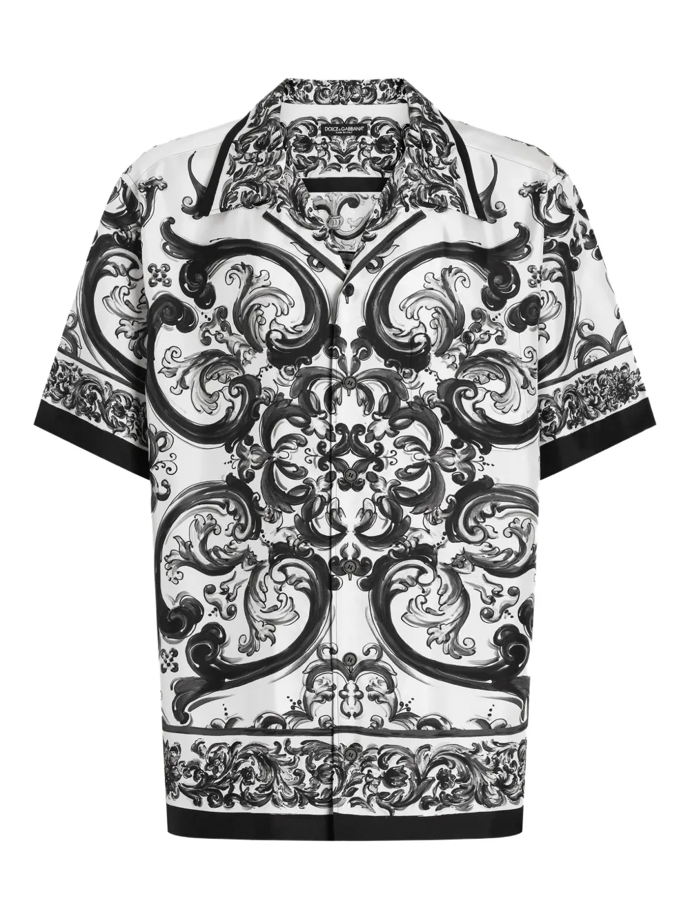 Dolce & Gabbana Majolica-print silk shirt | White | Image 1