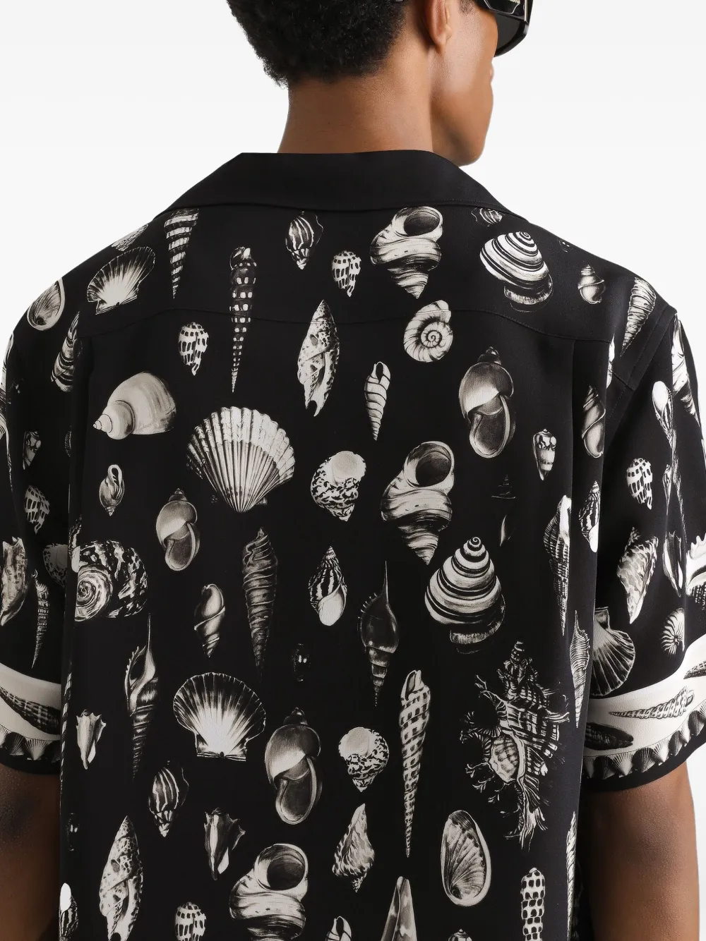 Dolce & Gabbana seashell-print shirt Zwart