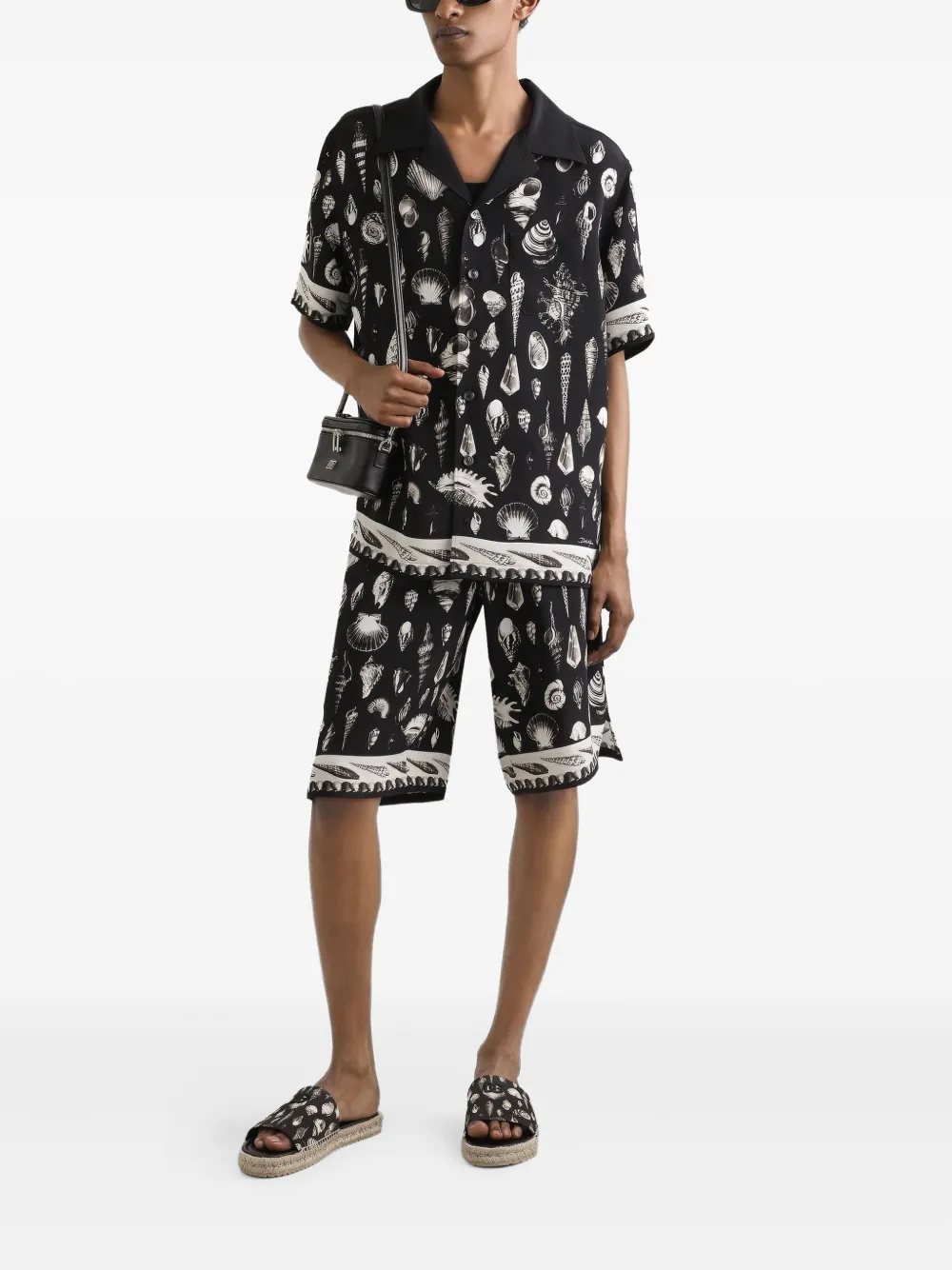 Dolce & Gabbana seashell-print shirt Zwart