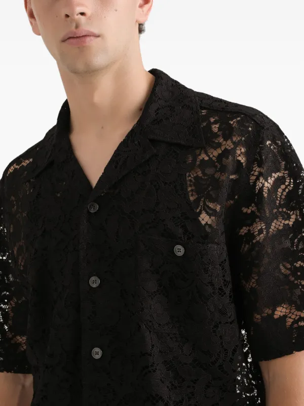 Dolce & Gabbana lace-floral Shirt | Black | FARFETCH