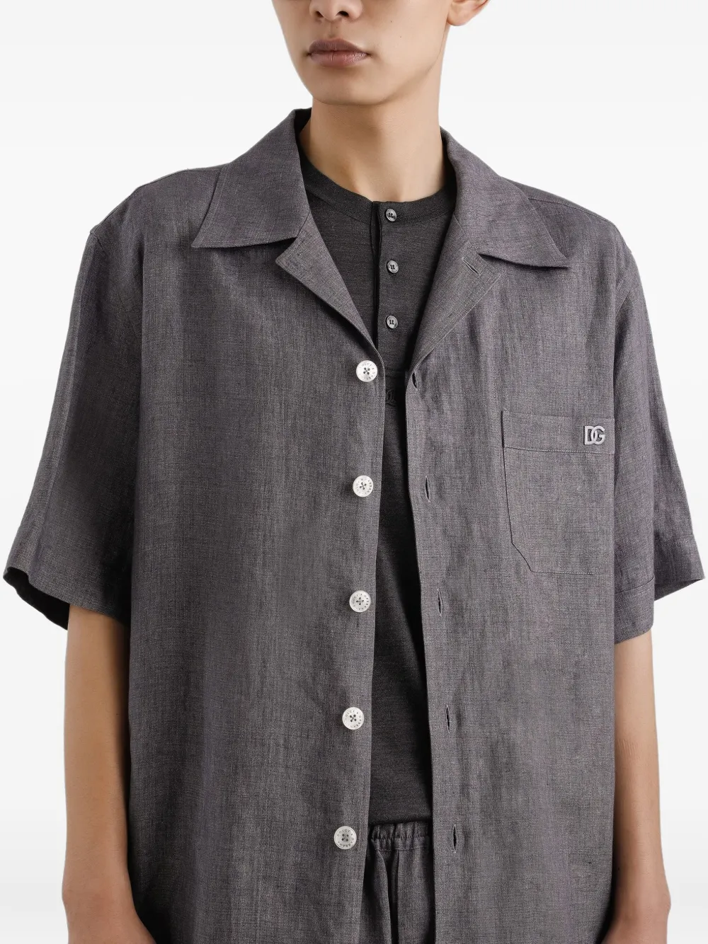 Dolce & Gabbana Linnen overhemd Grijs