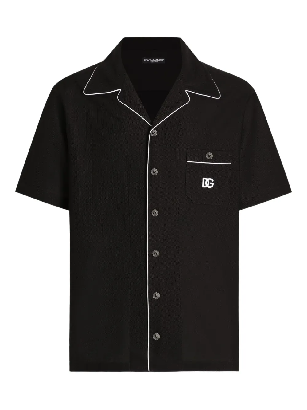 Dolce & Gabbana revere-collar logo shirt | Black | Image 1