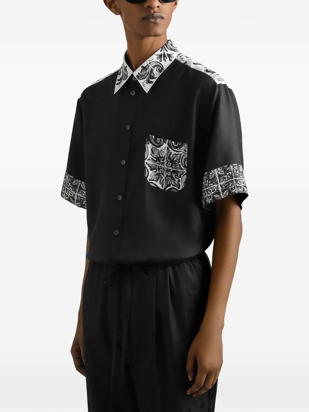 Dolce & Gabbana Overhemd met monogram Zwart