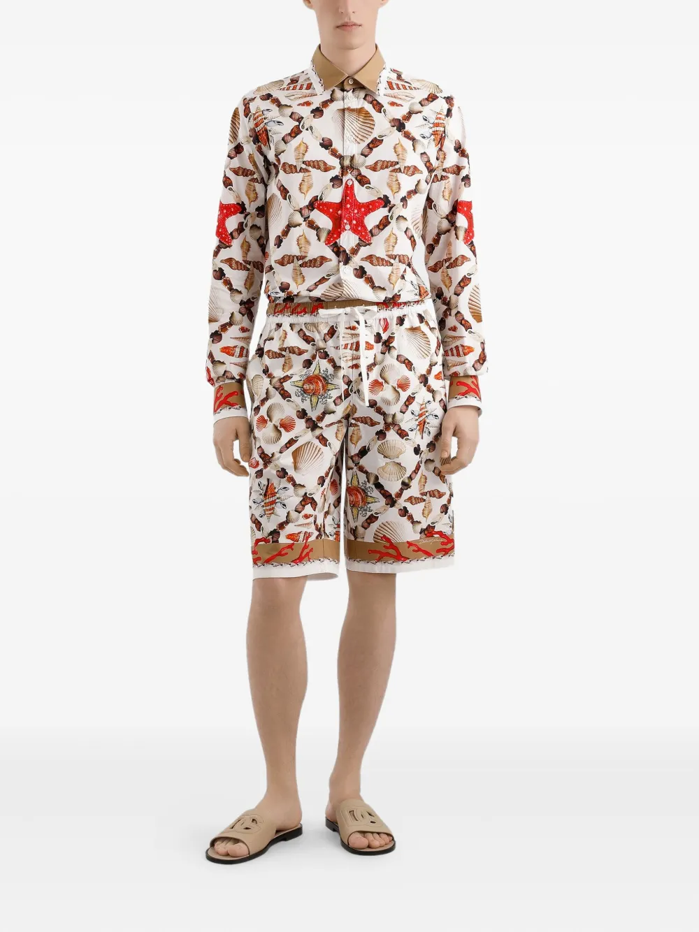 Dolce & Gabbana Martini overhemd met schelpenprint - Wit