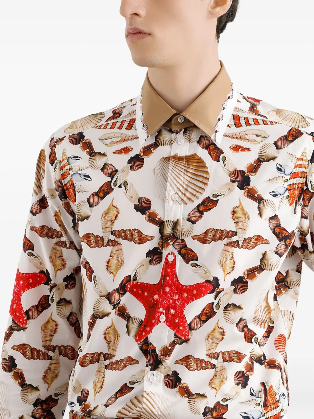 Dolce & Gabbana Martini overhemd met schelpenprint Wit