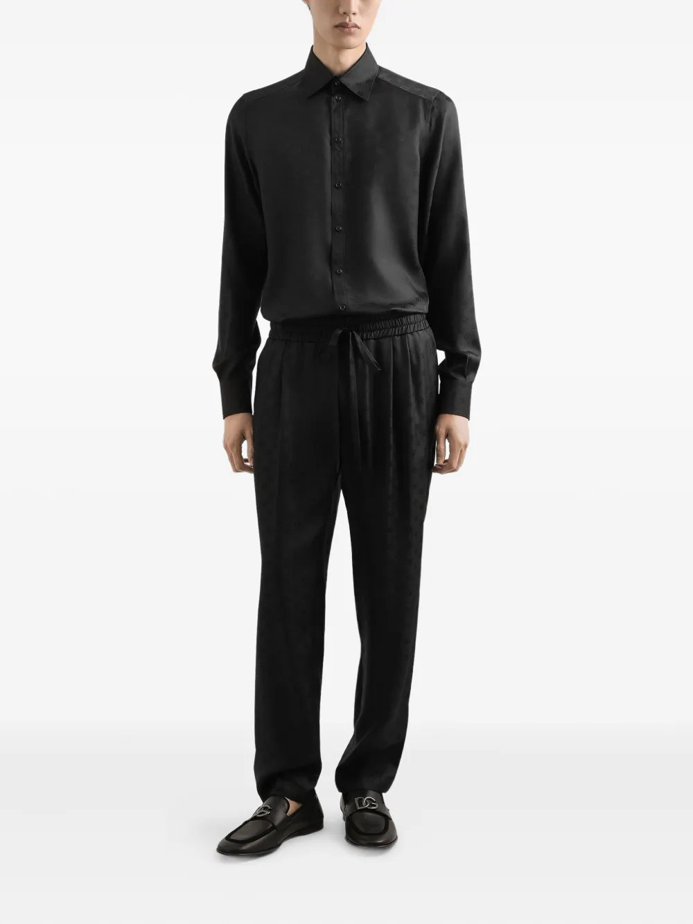 Dolce & Gabbana Overhemd met monogram - Zwart
