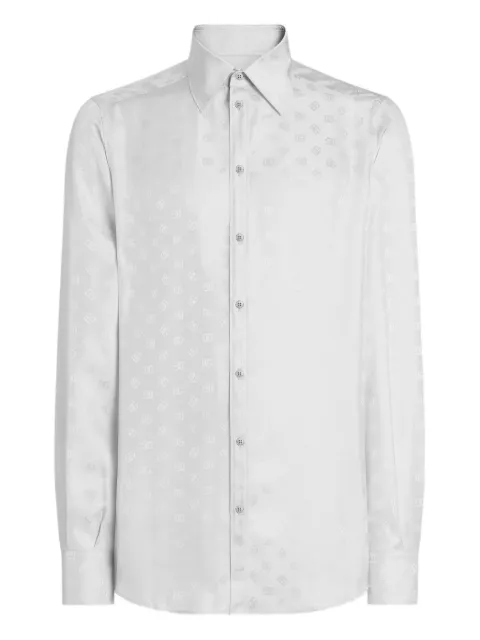 Dolce & Gabbana Martini satin monogram-jacquard shirt