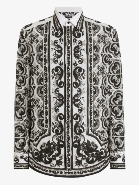 Dolce & Gabbana camisa Martini con estampado Mayólica