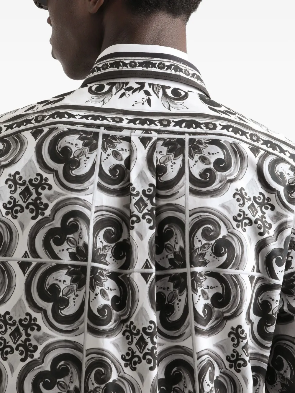 Dolce & Gabbana Martini overhemd met Majolica-print Zwart