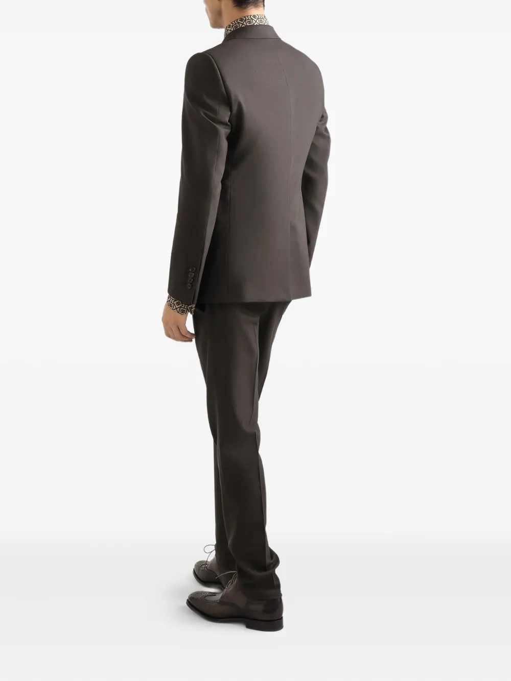 Dolce & Gabbana Overhemd met geometrisch patroon Bruin