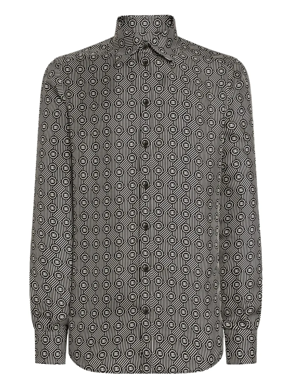 Dolce & Gabbana Overhemd met geometrische print Zwart