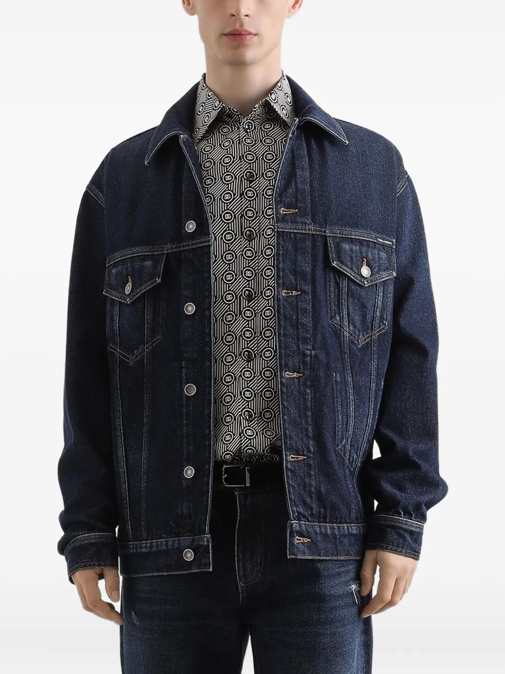 Dolce & Gabbana Overhemd met geometrische print Zwart