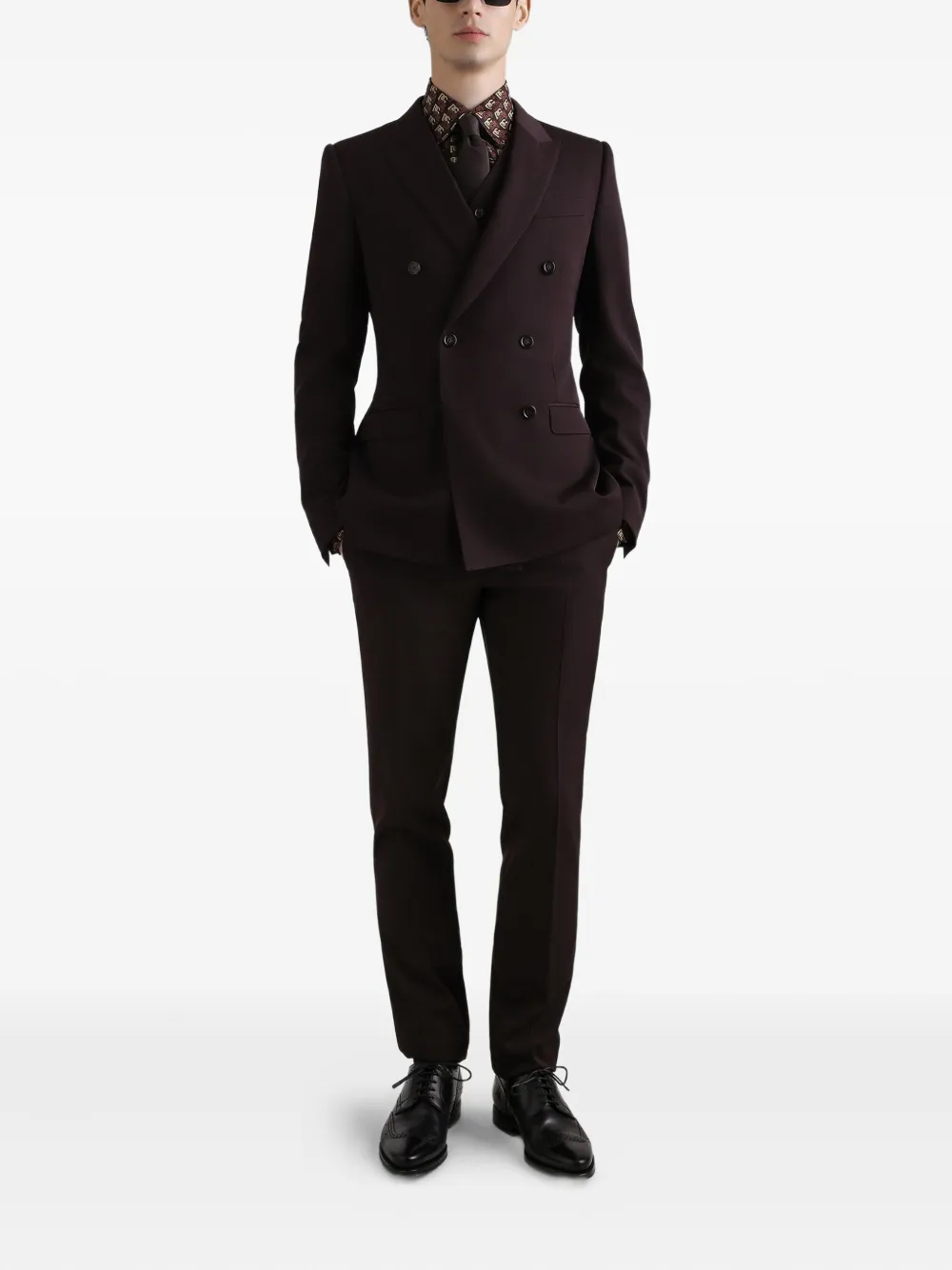Dolce & Gabbana Overhemd met logoprint Bruin