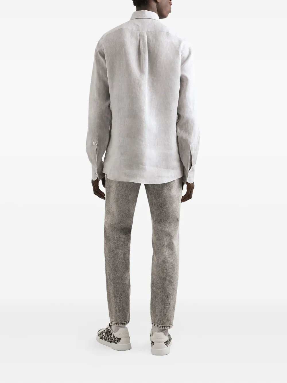 Dolce & Gabbana Linnen overhemd Grijs