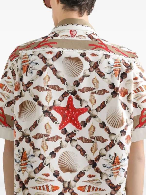 ◆完売前に◆【Dolce&Gabbana】シェルプリント シルクシャツ DOLCE&GABBANA - ドルガバ シルクシャツの通販 by サツマshop