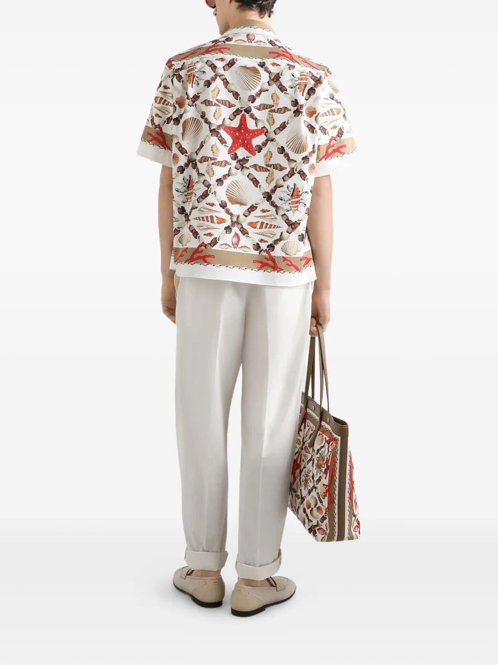 Dolce & Gabbana Hawaii overhemd met schelpenprint Wit