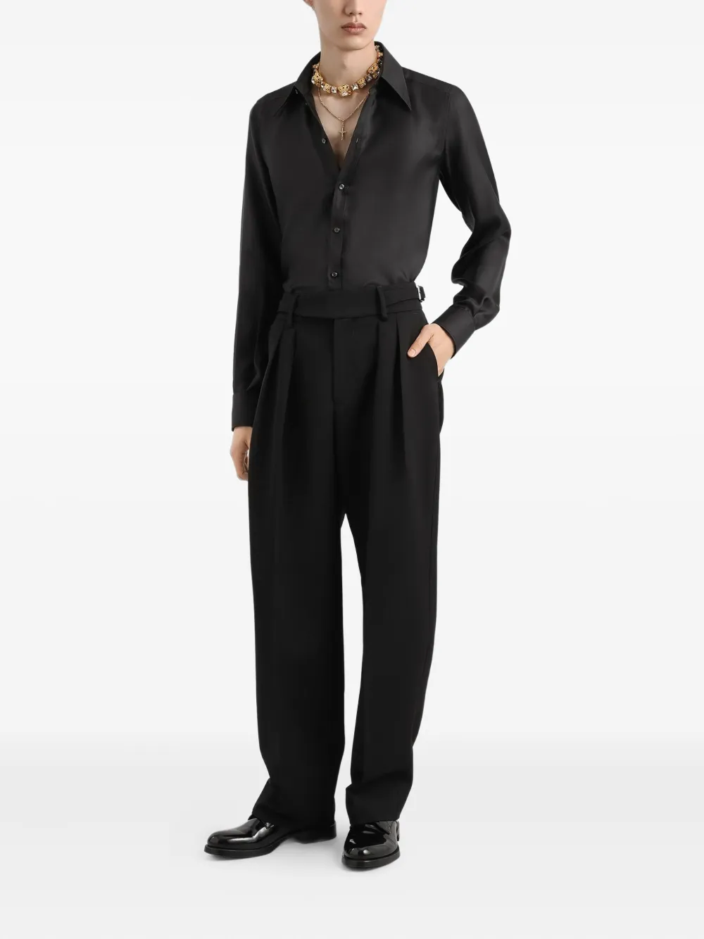 Dolce & Gabbana Overhemd met knopen - Zwart