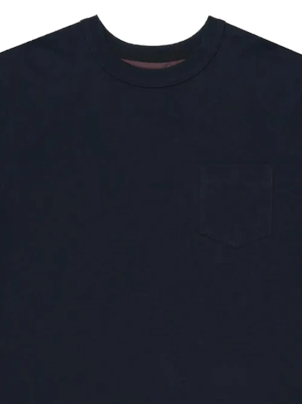 sacai Geruit T-shirt met zak Blauw