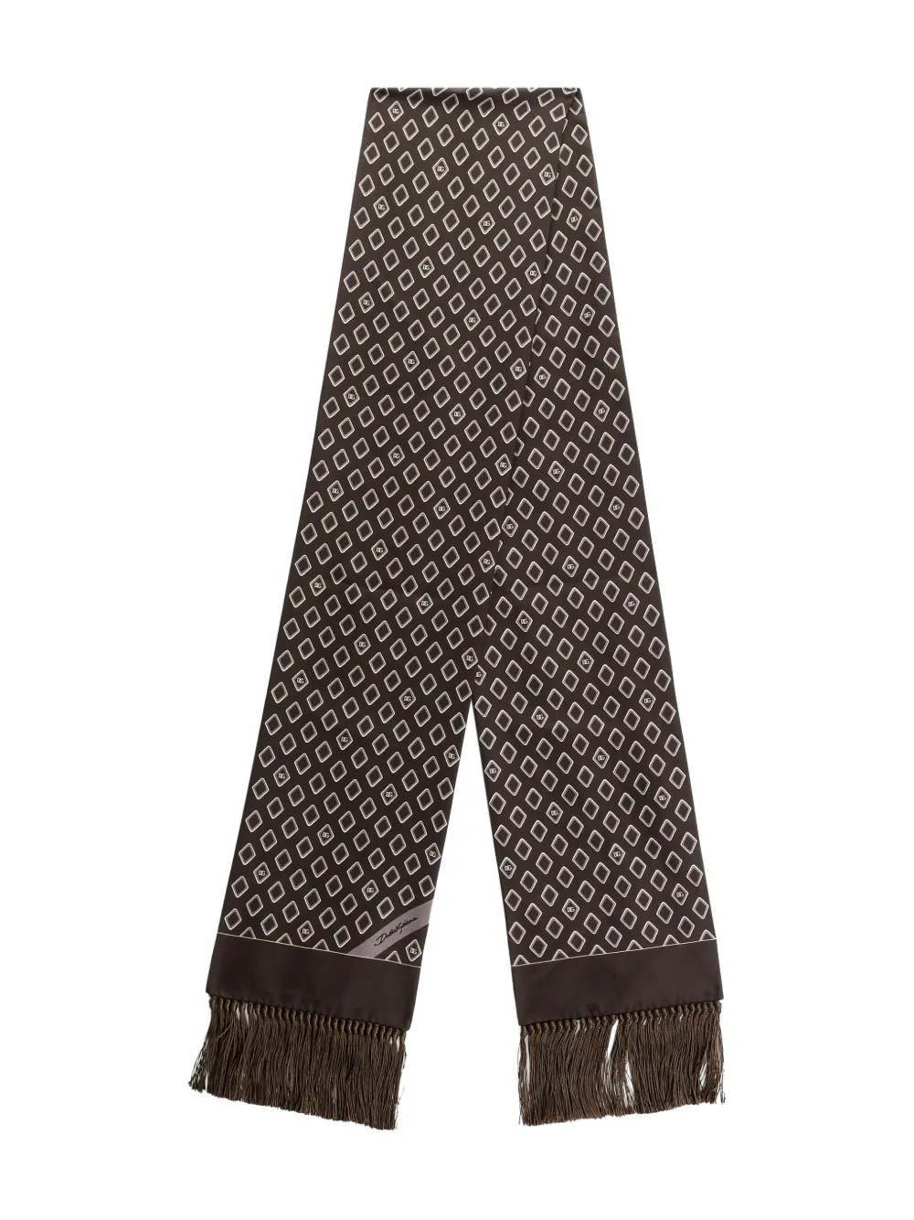 Dolce & Gabbana Sjaal met geometrische print Bruin