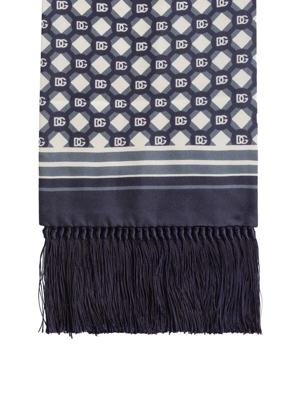 Dolce & Gabbana Sjaal met geometrische print Blauw