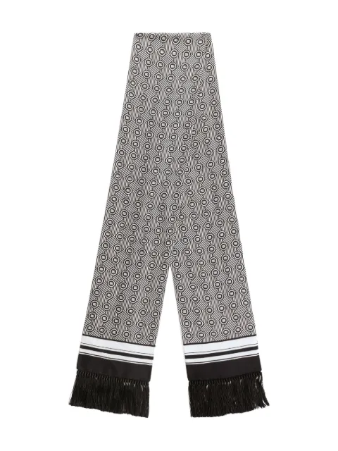 Dolce & Gabbana geometric-pattern fringed scarf