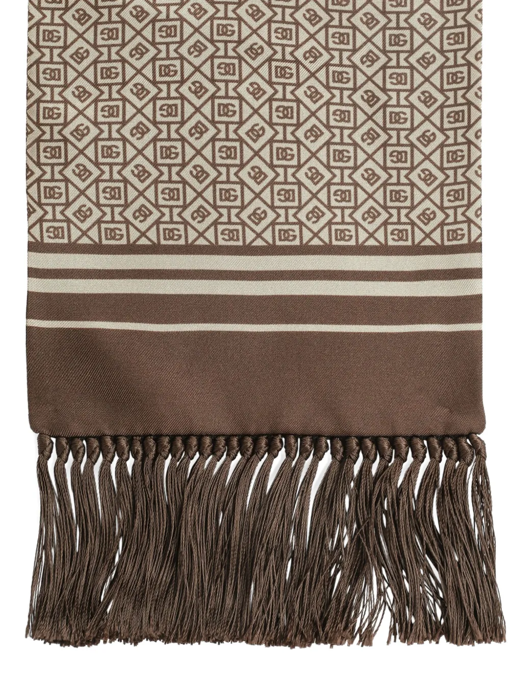 Dolce & Gabbana Sjaal met geometrische print Bruin