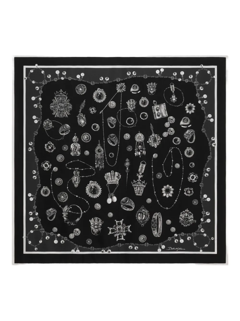 Dolce & Gabbana Zijden sjaal Zwart