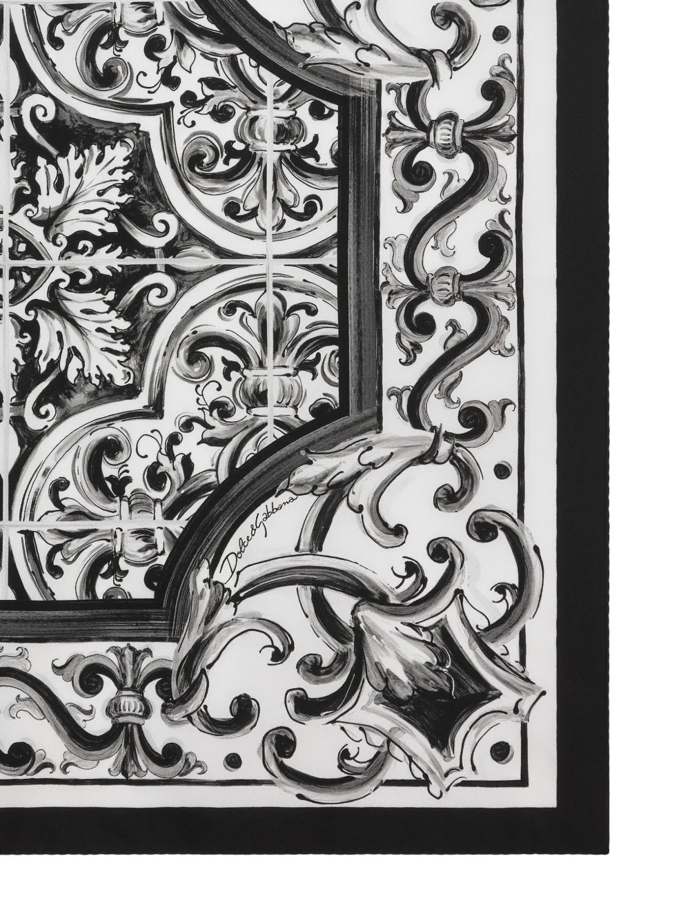 Dolce & Gabbana Majolica-print scarf - Zwart