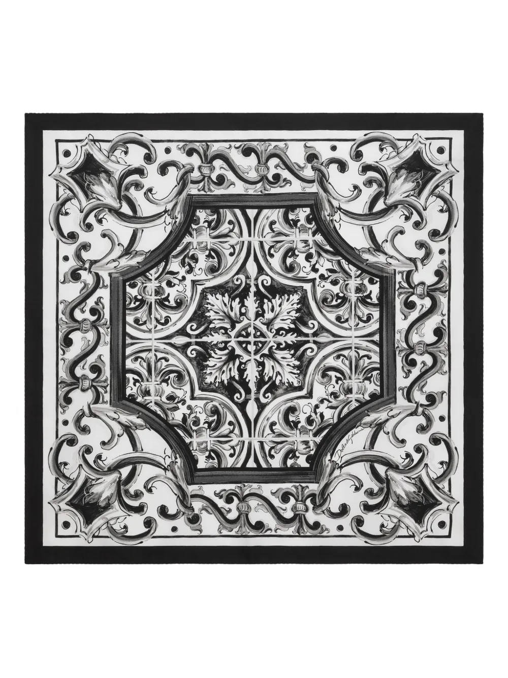 Dolce & Gabbana Majolica-print scarf | Black | Image 1