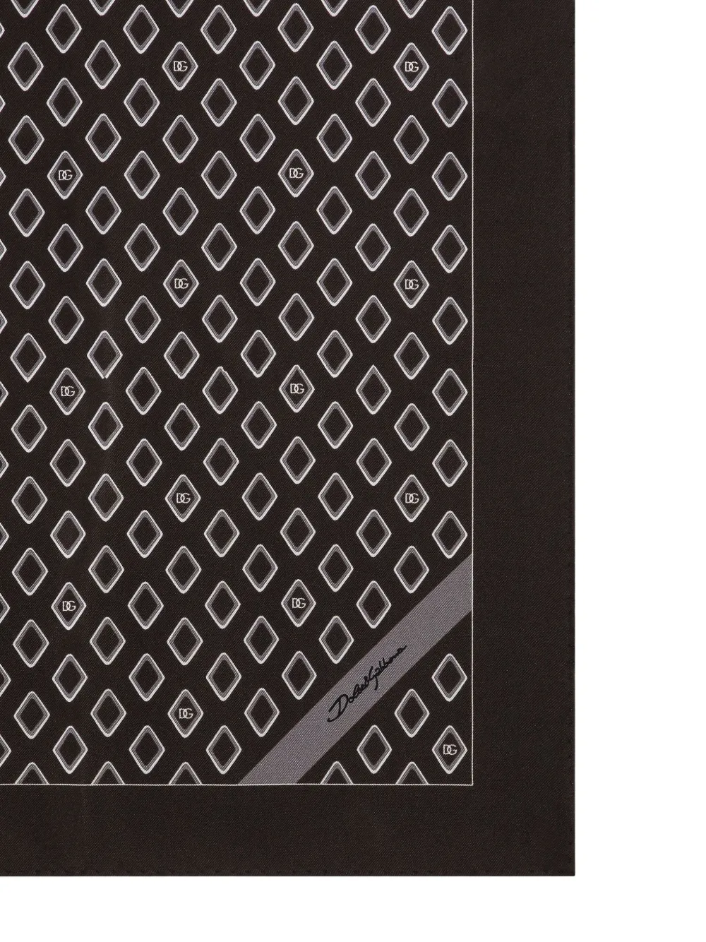 Dolce & Gabbana Sjaal met geometrische print Zwart