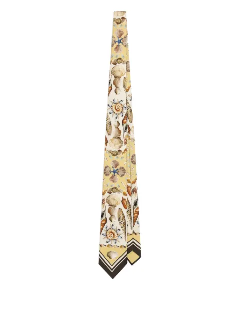 Dolce & Gabbana corbata de seda con conchas de mar estampadas