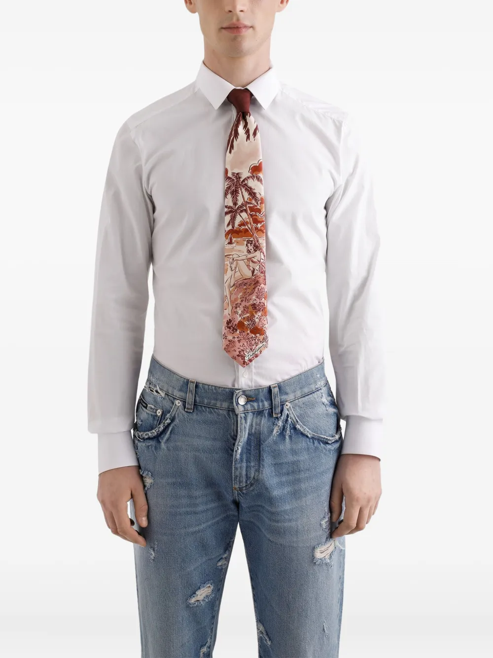 Dolce & Gabbana Stropdas met grafische print Rood