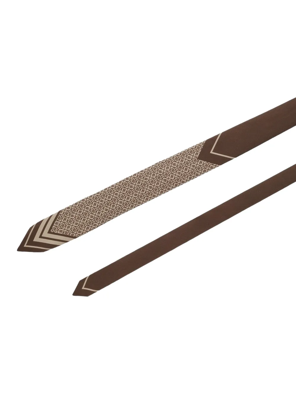 Dolce & Gabbana Stropdas met geometrisch patroon Bruin