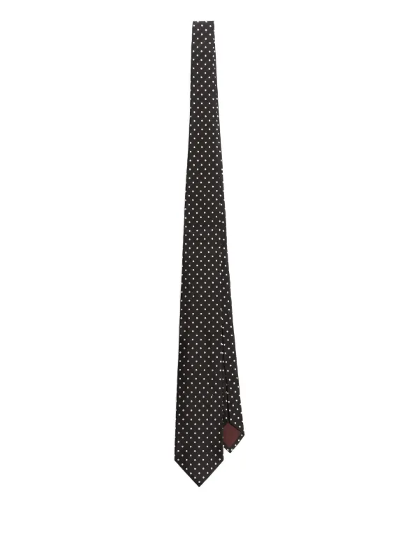Dolce&Gabbana ナロータイ ブラック ドット 3回程着用 超美品 Dolce & Gabbana ポルカドット ネクタイ | ブラック | FARFETCH JP