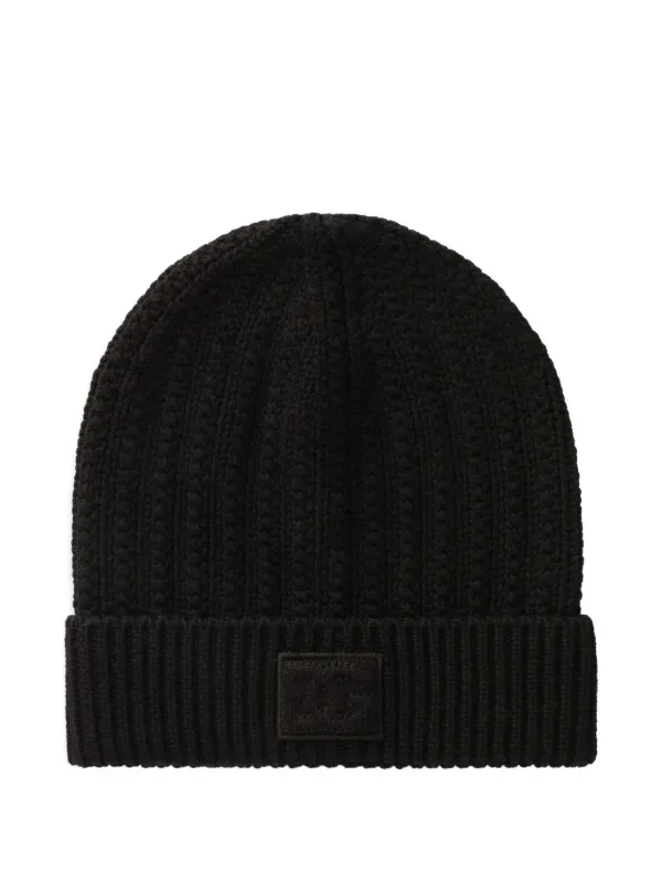 帽子 DOLCE&GABBANA beanie Cashmere and wool hat with branded tag in Grey for Men