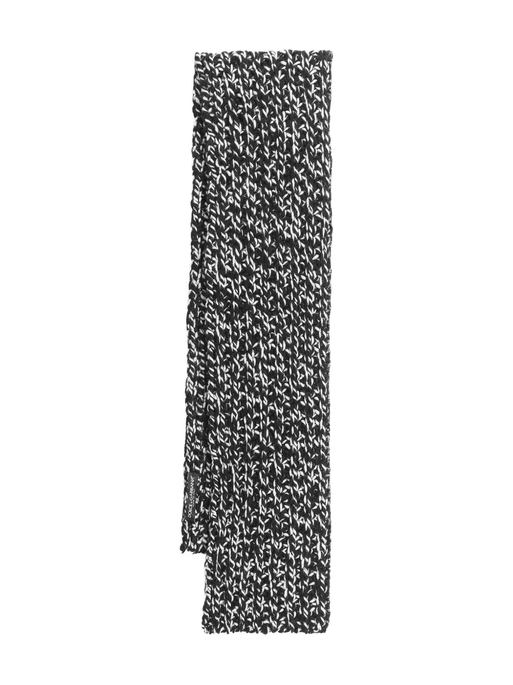 Dolce & Gabbana cable-knit scarf | Black | Image 1
