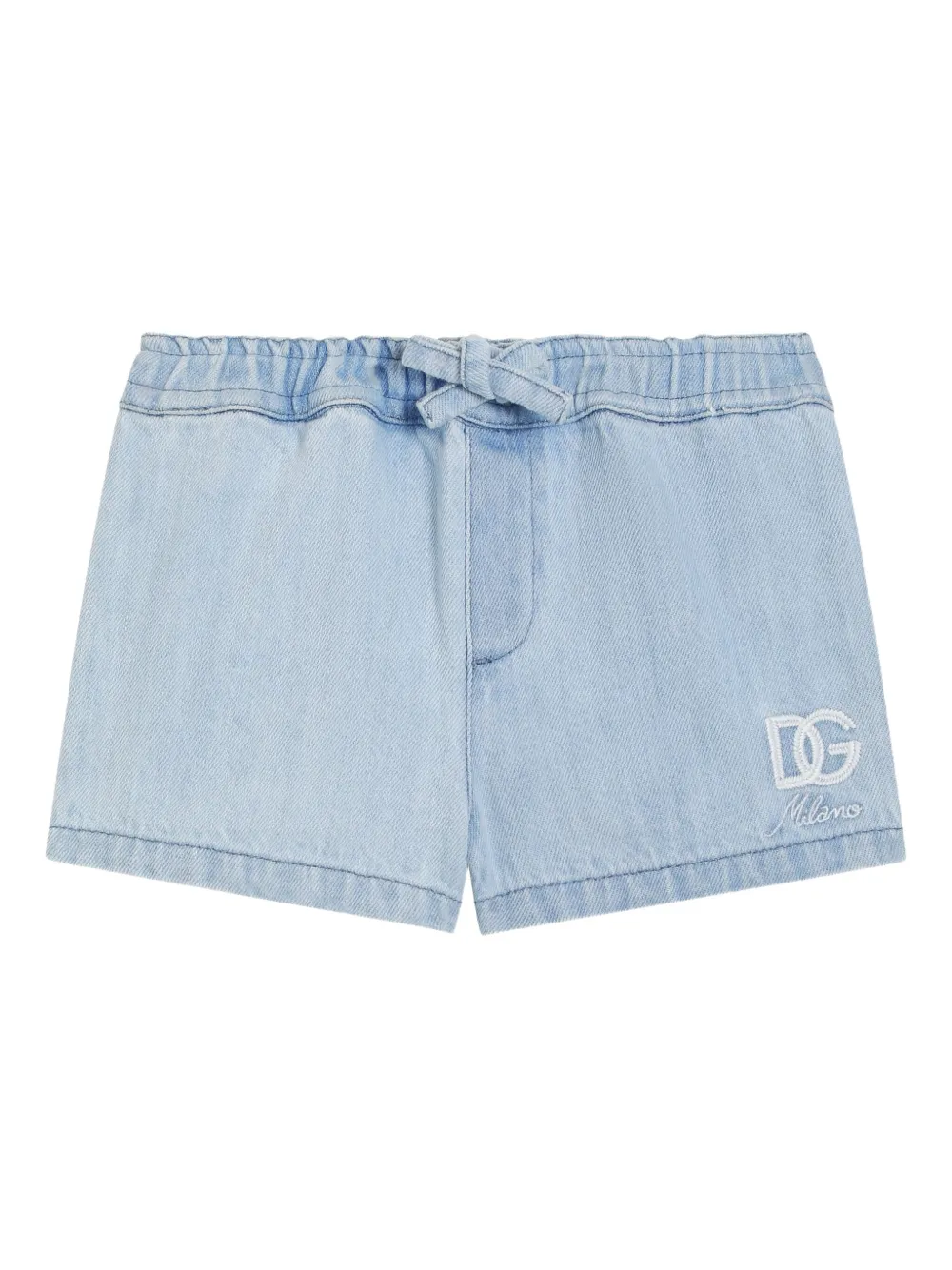 Dolce & Gabbana Kids Shorts met geborduurd logo Blauw