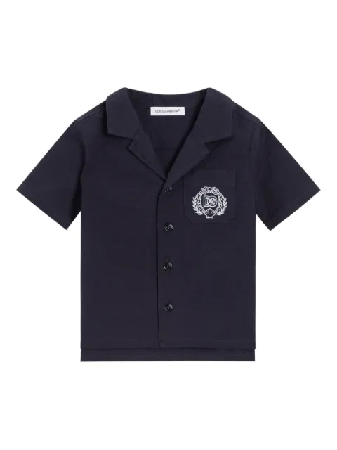Dolce & Gabbana Kids embroidered-logo shortsleeved shirt