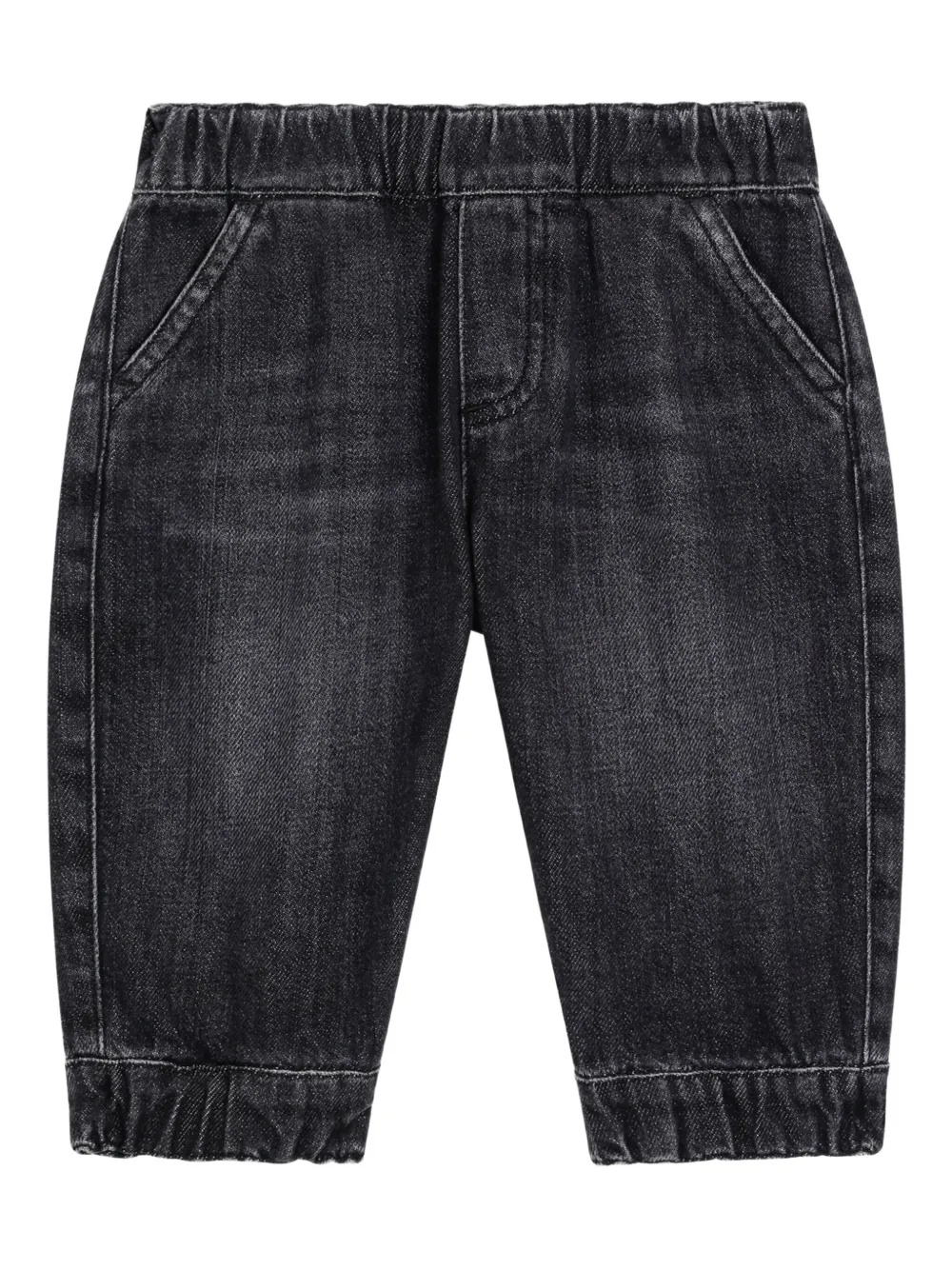 Dolce & Gabbana Kids Jeans met elastische taille Zwart