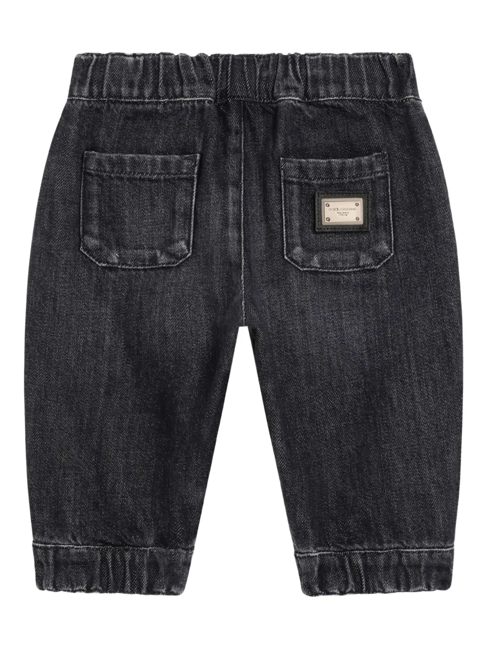 Dolce & Gabbana Kids Jeans met elastische taille Zwart