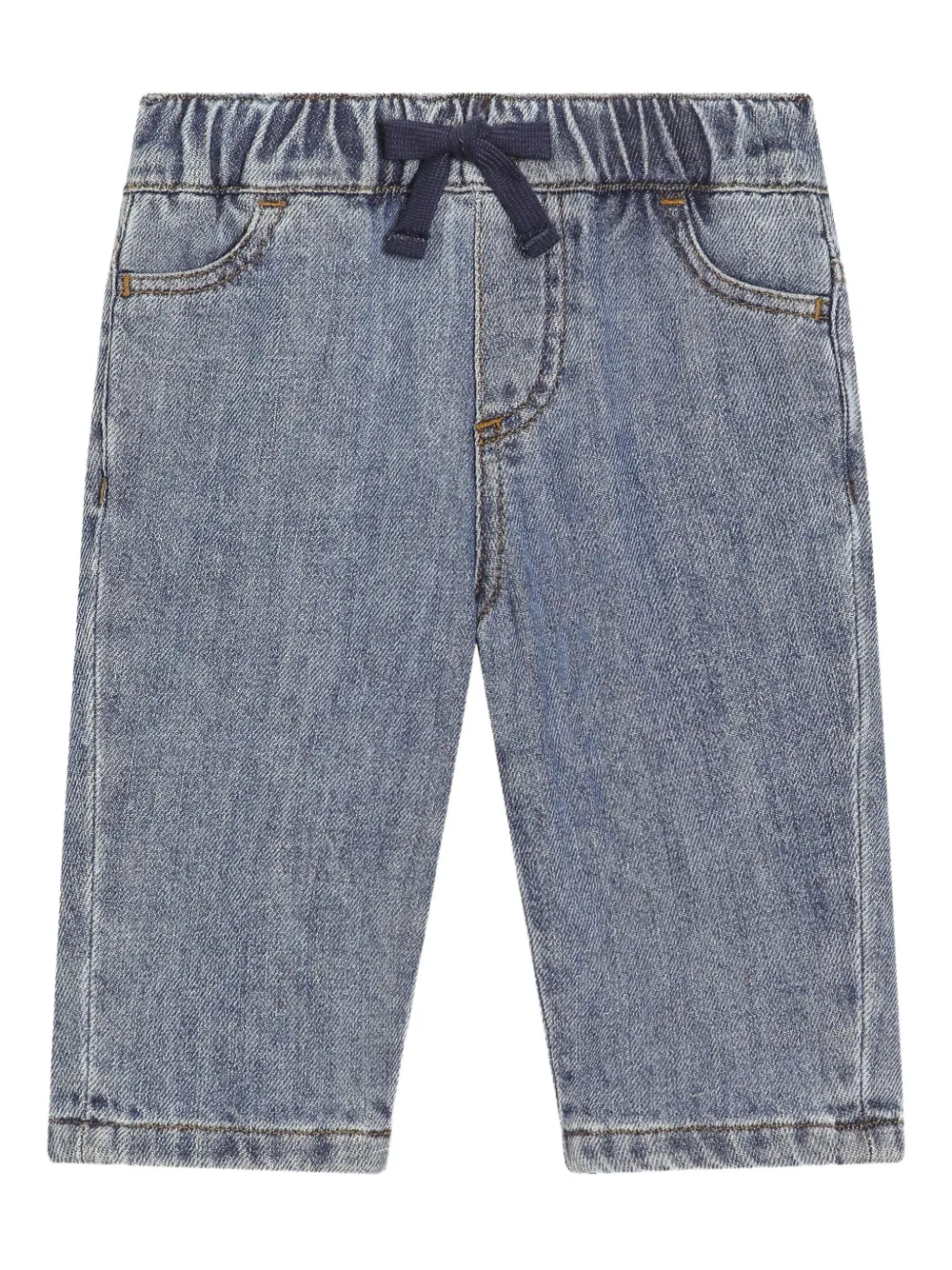 Dolce & Gabbana Kids Jeans met geborduurd logo Blauw
