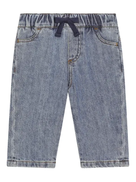 Dolce & Gabbana Kids logo-embroidered denim trousers