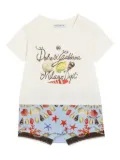 Dolce & Gabbana Kids shell-print romper - White