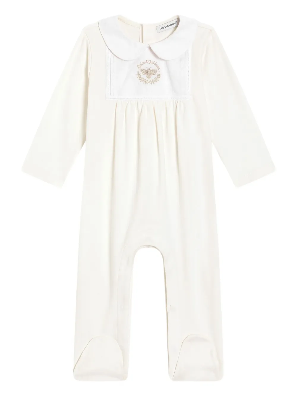 Dolce & Gabbana Kids Drie rompers met geborduurd detail Wit