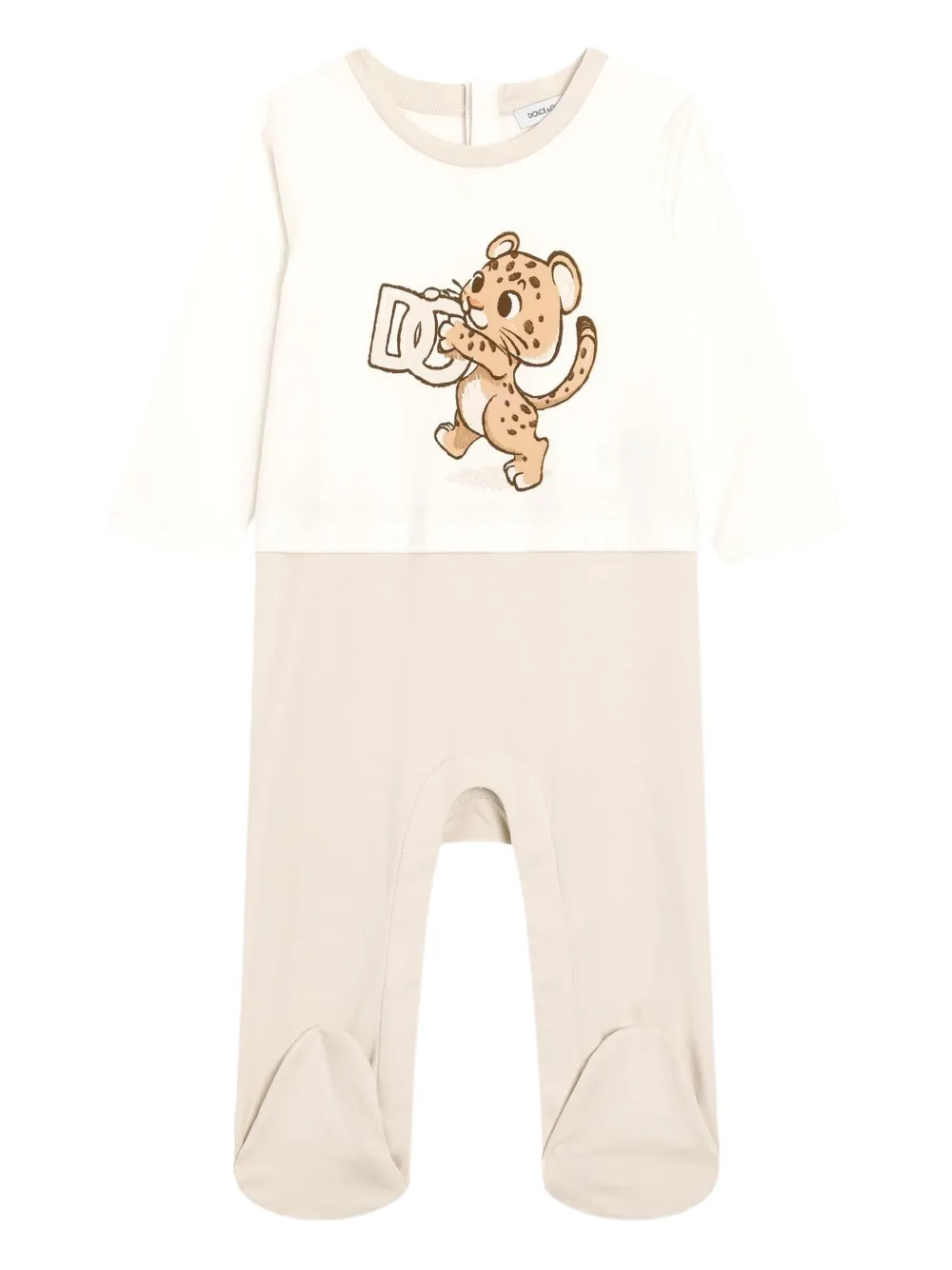 Dolce & Gabbana Leopard-motif Babygrow (set Of Three) In Neutral